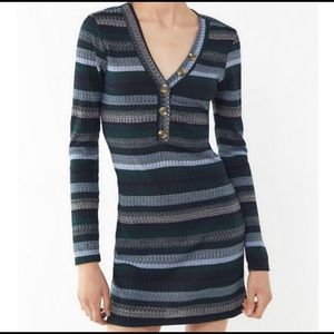 UO Striped Long Sleeve Mini Dress.